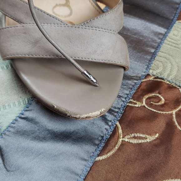 Nude Sam Edelman Chunky Heels - Picture 2 of 6